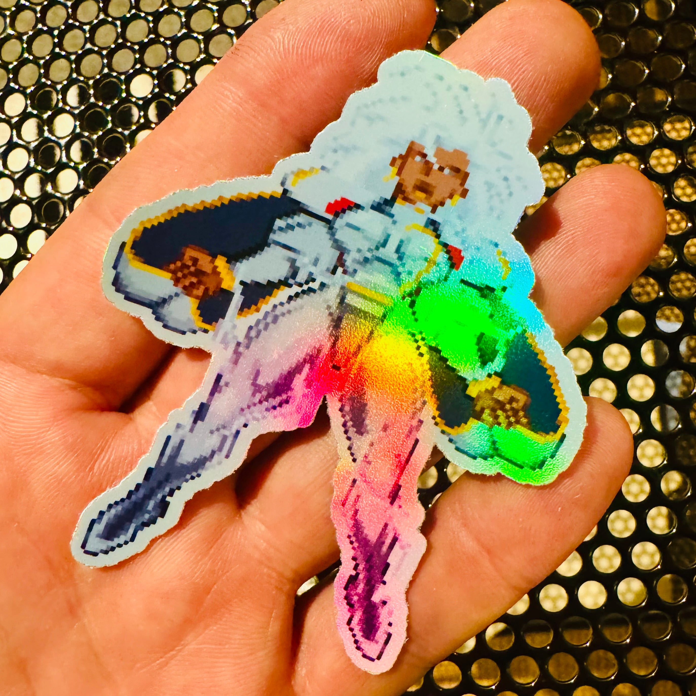 Storm Holographic Pixel Vixen Sticker  #46