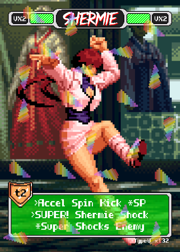Shermie Swoop Kick- Pixel Vixen Trading Card #132