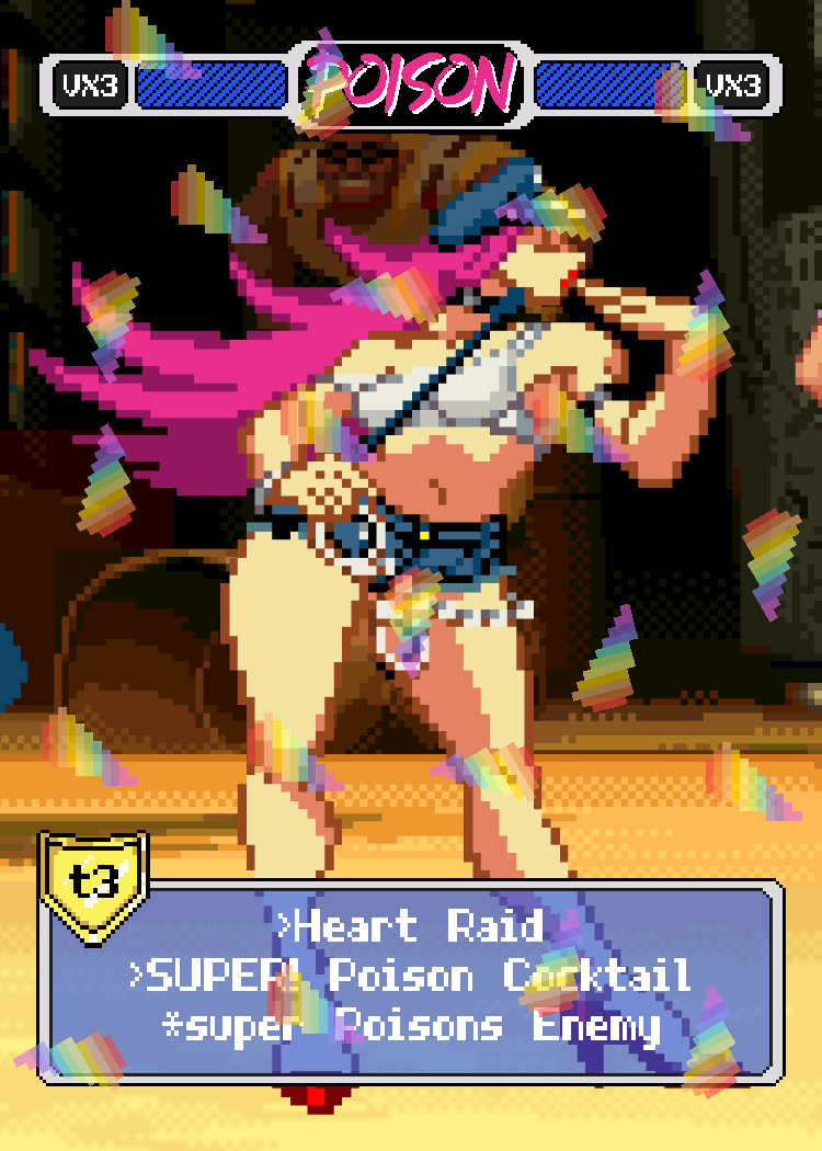 Poison Blows Kisses - Pixel Vixen Trading Card #46