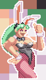 Load image into Gallery viewer, Morrigan Bunny Pixel Vixen Sticker #15
