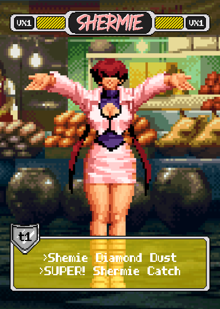 Shermie Blowing Kisses- Pixel Vixen Trading Card #51