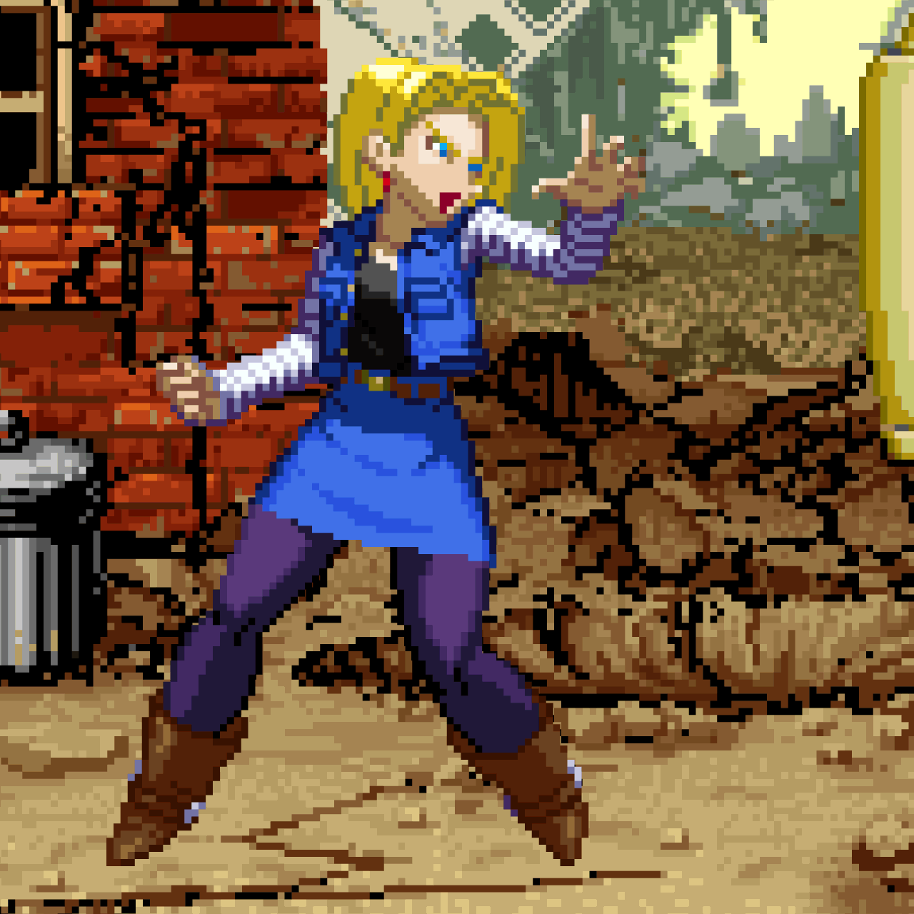 Android18 One Inch Punch - Pixel Vixen #119