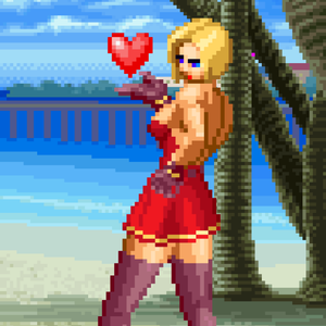 Red Mary Blowing Kiss - Pixel Vixen #28