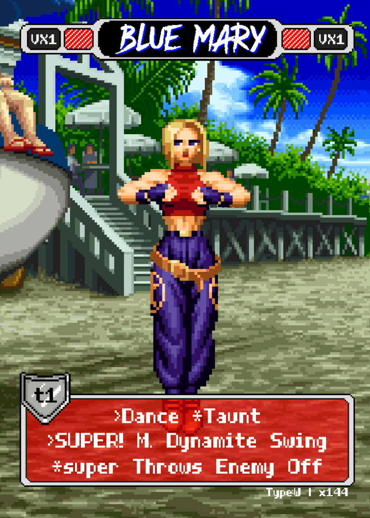 Blue Mary Pixel Vixen Action Card #10