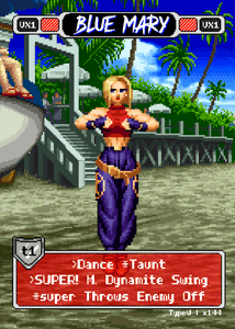 Blue Mary Pixel Vixen Action Card #10