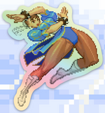 Load image into Gallery viewer, Chun Li Pixel Vixen Sticker #3
