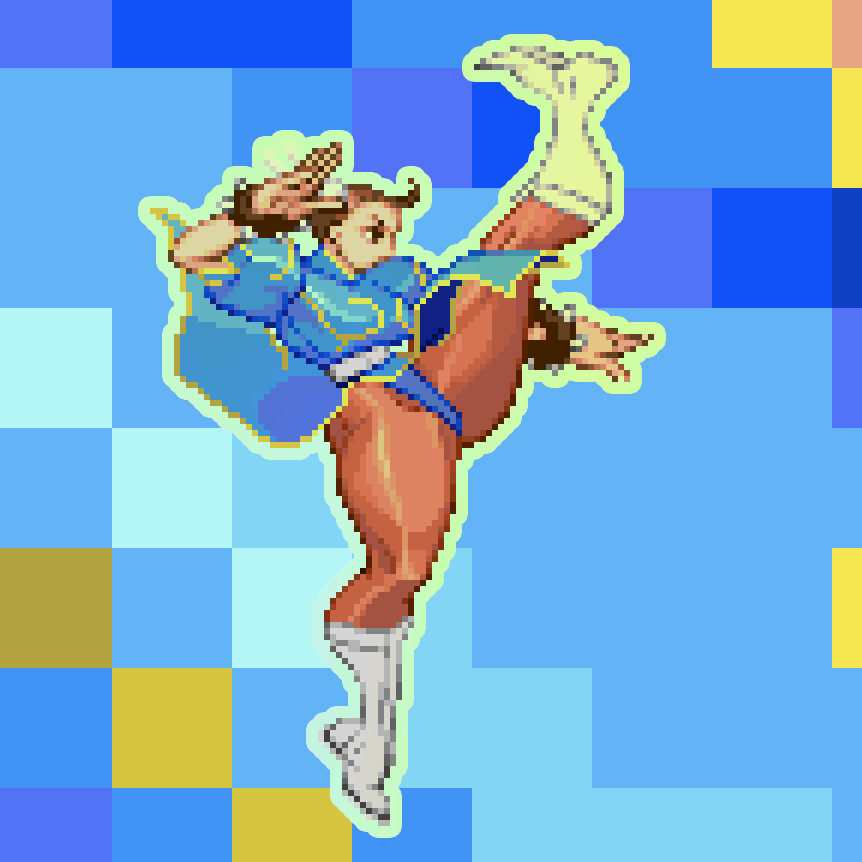 Chun Li Holographic Pixel Vixen Sticker #65 - Pixel X