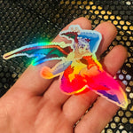 Load image into Gallery viewer, Lilith Holographic Pixel Vixen Sticker #20 - Pixel X
