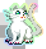 Load image into Gallery viewer, Felicia Cat Transformation Holographic Pixel Vixen Sticker #9 - Pixel X

