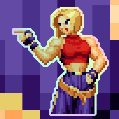 Blue Mary King of the Fighters Holographic Pixel Vixen Sticker #52