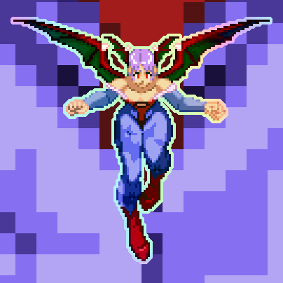 Lilith Darkstalkers Holographic Pixel Vixen Sticker #53