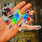 Load image into Gallery viewer, Shermie Holographic Pixel Vixen Sticker  #44
