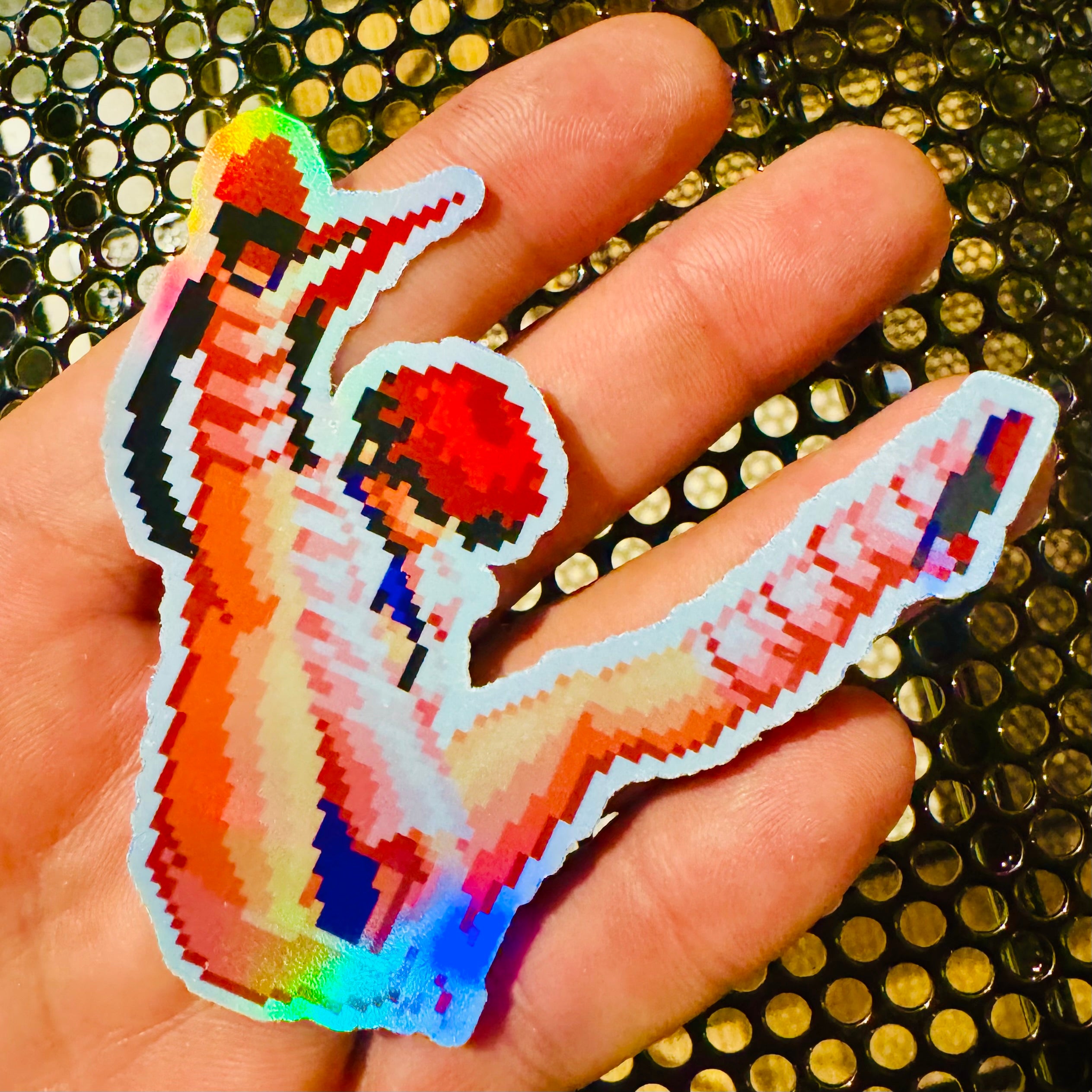 Shermie Holographic Pixel Vixen Sticker  #44