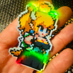 Load image into Gallery viewer, Bowsette Mario Pixel Art Holographic Sticker #1
