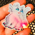 Load image into Gallery viewer, Felicia Cat Transformation Holographic Pixel Vixen Sticker #9 - Pixel X
