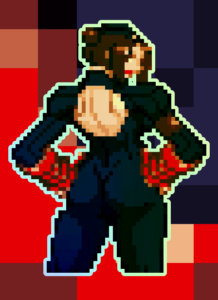 Juli Street Fighter Alpha 3 Holographic Pixel Vixen Sticker #54 - Pixel X