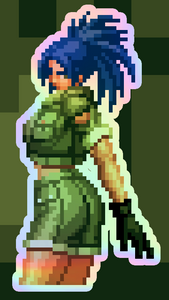 Leona Pixel Vixen Holographic Sticker #35