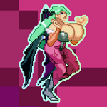 画像をギャラリービューアに読み込む, Morrigan Bazookas Holographic Pixel Vixen Sticker #63
