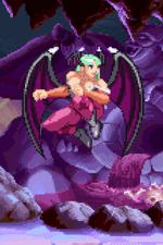 Load image into Gallery viewer, Morrigan Playing With Her Powers - Pixel Vixen Trading Card #29
