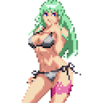 Load image into Gallery viewer, Morrigan BathingSuit Holographic Sticker #5

