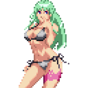 Morrigan BathingSuit PiXel ViXen StiXer #4