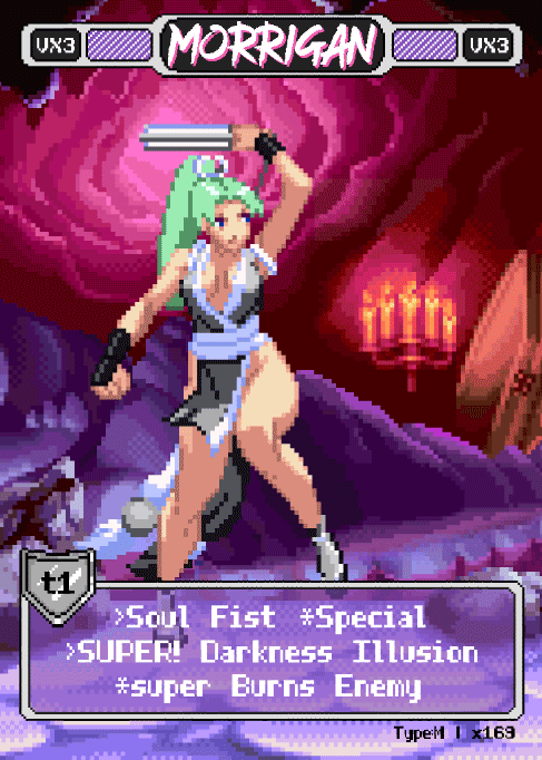 Morrigan Pixel Vixen Action Card #34