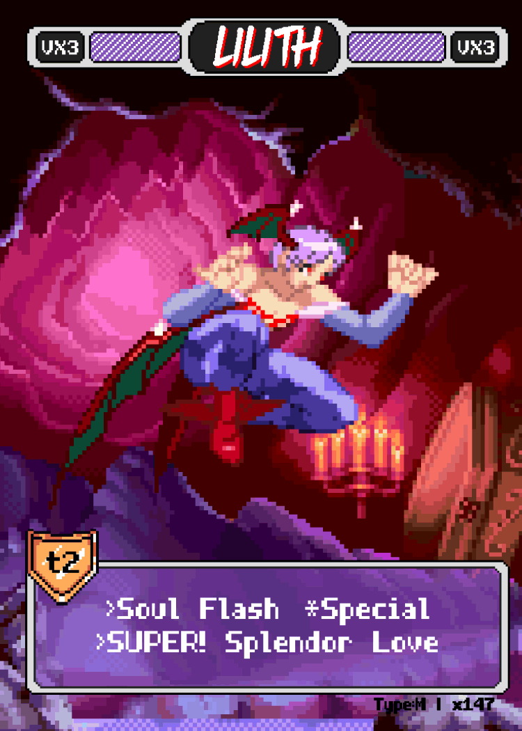 Lilith Pixel Vixen Action Card #12