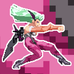 画像をギャラリービューアに読み込む, Morrigan Pixel Vixen Sticker #34 - Pixel X
