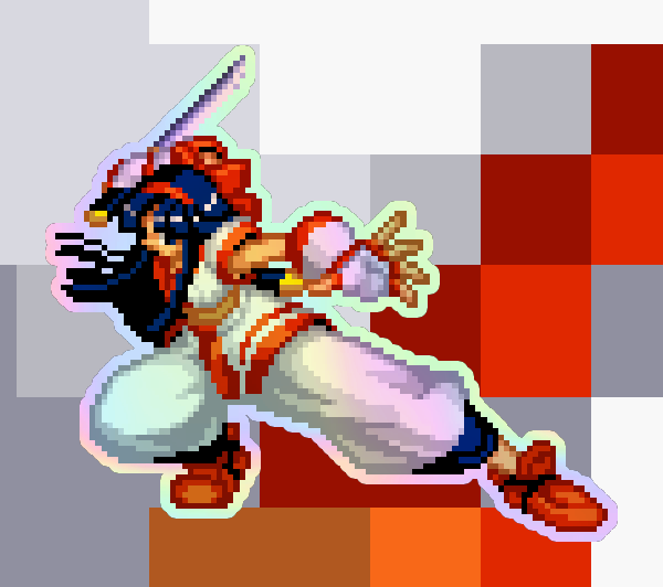 Nakaruru Holographic Pixel Vixen Sticker  #45