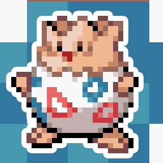 Togepi Pokemon Holographic Pixel Art Sticker #11