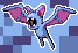 Zubat Pokemon Holographic Pixel Art Sticker #5