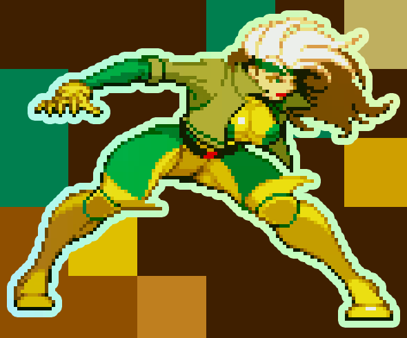 Rogue Holographic Pixel Vixen Sticker #59 - Pixel X