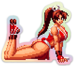 Load image into Gallery viewer, Mai Pixel Vixen Holographic Sticker #3
