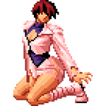 Load image into Gallery viewer, Shermie Holographic Pixel Vixen Sticker  #1
